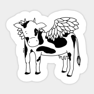 Flying Cow Sticker
